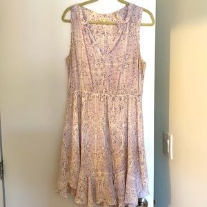 Rebecca Taylor lavender floral 100% silk dress